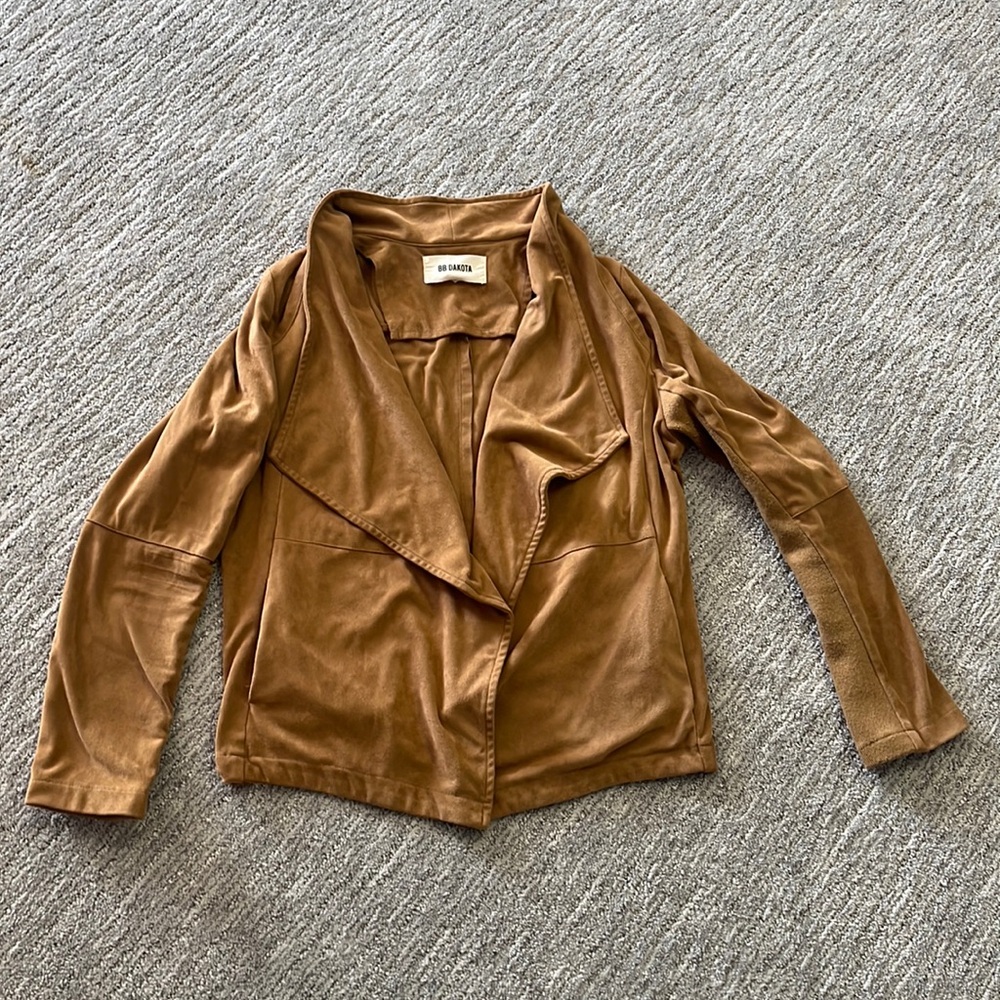 BB Dakota brown suede drape jacket - Size M
